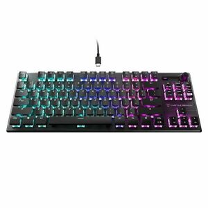 Turtle Beach gamer mechanikus billentyűzet Vulcan TKL AIMO, Linear Red Sw. US, fekete kép