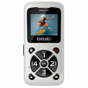 EVOLVEO EasyPhone ID, mobiltelefon időseknek, fehér kép