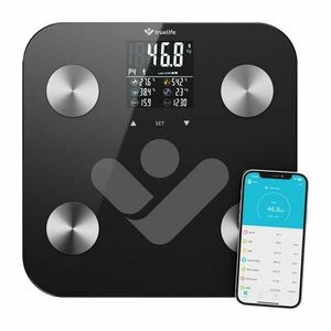 TrueLife FitScale W6 BT, smar diagnosztikai személymérleg, fekete kép