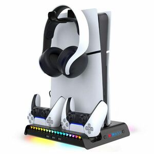 iPega P5S006 Multifunctional charging RGB stand with cooling for PS5 Slim, black kép