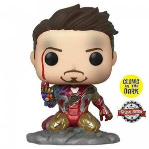 POP! Avengers Endgame: Iron Man (I Am Iron Man) Special Kiadás (Glows in the Dark) kép