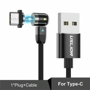 Dupla 360 ° -os mágneses kábel Android USB-C kép