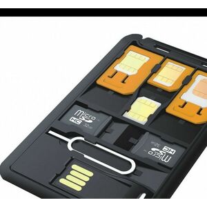 5 az 1-ben mini SIM kártya átalakító adapter készlet, micro SD-kártyaolvasó kép