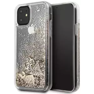 Tok Guess iPhone 11 goldhard case Glitter Hearts (GUHCN61GLHFLGO) kép