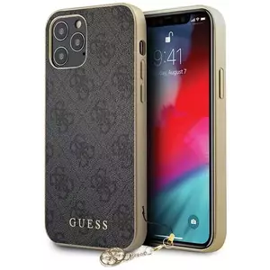 Tok Guess GUHCP12MGF4GGR iPhone 12/12 Pro 6, 1" grey hardcase 4G Charms Collection (GUHCP12MGF4GGR) kép