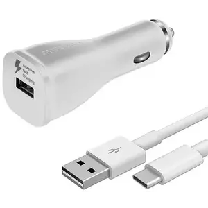 Autó töltő Charger alone. Samsung EP-LN915CB bulk + USB-C white 2A fast charge () kép