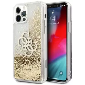 Tok Guess GUHCP12MLG4GGO iPhone 12/12 Pro 6, 1" gold hardcase 4G Big Liquid Glitter (GUHCP12MLG4GGO) kép