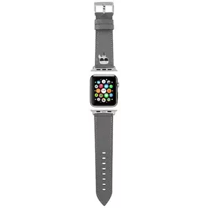 Óraszíj Karl Lagerfeld strap for Apple Watch 38/40/41mm silver Saffiano Karl Heads (KLAWMOKHG) kép