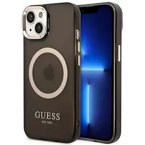 Tok Guess GUHMP14SHTCMK iPhone 14 6, 1" black hard case Gold Outline Translucent MagSafe (GUHMP14SHTCMK) kép