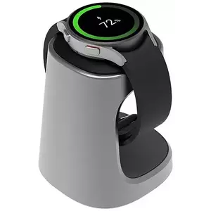 Samsung smartwatch charging stand for Watch Active2 / Watch3 / Watch4 / Watch5 silver (GP-XVU022SANJW) kép