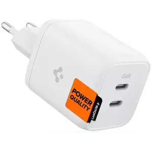 Töltő SPIGEN PE2106EU POWERARC 2-PORT WALL CHARGER PD65W WHITE (ACH03720) kép