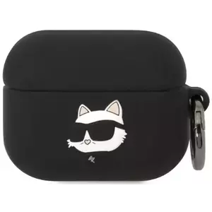 Tok Karl Lagerfeld AirPods Pro cover black Silicone Choupette Head 3D (KLAPRUNCHK) kép