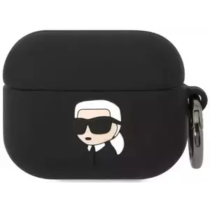 Tok Karl Lagerfeld AirPods Pro cover black Silicone Karl Head 3D (KLAPRUNIKK) kép