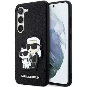 Tok Karl Lagerfeld Samsung Galaxy S23+ hardcase black Saffiano Karl & Choupette (KLHCS23MSANKCPK) kép