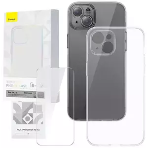 Tok Transparent Case and Tempered Glass set Baseus Corning for iPhone 14 (6932172629762) kép