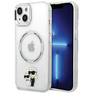 Tok Karl Lagerfeld iPhone 13 6.1" hardcase transparent Iconic Karl&Choupette Magsafe (KLHMP13MHNKCIT) kép