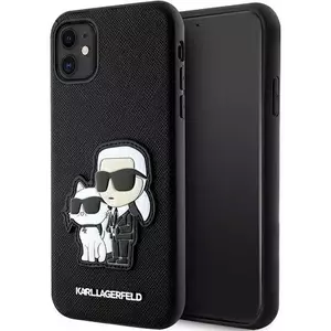 Tok Karl Lagerfeld KLHCN61SANKCPK iPhone 11 / Xr 6.1" hardcase black Saffiano Karl&Choupette (KLHCN61SANKCPK) kép