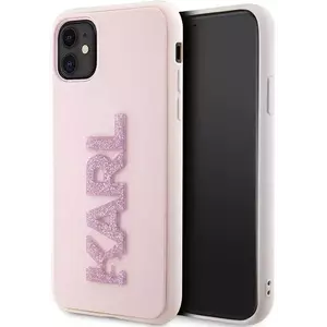 Tok Karl Lagerfeld KLHCN613DMBKCP iPhone 11 / Xr 6.1" pink hardcase 3D Rubber Glitter Logo (KLHCN613DMBKCP) kép