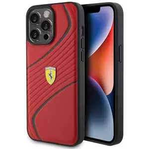 Tok Ferrari FEHCP15XPTWR iPhone 15 Pro Max 6.7" red hardcase Twist Metal Logo (FEHCP15XPTWR) kép