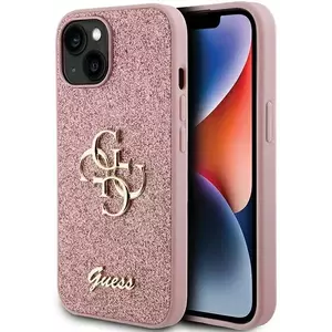 Tok Guess GUHCP15SHG4SGP iPhone 15 6.1" pink hardcase Glitter Script Big 4G (GUHCP15SHG4SGP) kép