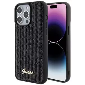 Tok Guess GUHCP15XPSFDGSK iPhone 15 Pro Max 6.7" black hardcase Sequin Script Metal (GUHCP15XPSFDGSK) kép