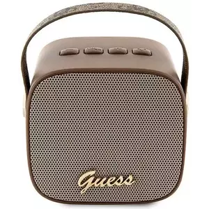 Hangszóró Guess Bluetooth speaker GUWSB2P4SMW Speaker mini brown 4G Leather Script Logo with Strap (GUWSB2P4SMW) kép