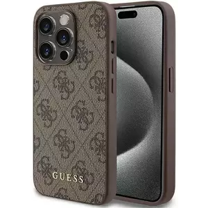 Tok Guess GUHCP15LG4GFBR iPhone 15 Pro 6.1" brown hard case 4G Metal Gold Logo (GUHCP15LG4GFBR) kép