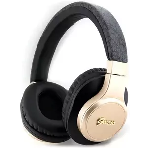 Fejhallgató Guess Bluetooth on-ear headphones black 4G Script (GUBH604GEMK) kép