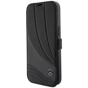 Tok Mercedes MEBKP15L8ROLK iPhone 15 Pro 6.1" black bookcase Leather Wave Patern (MEBKP15L8ROLK) kép