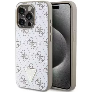 Tok Guess GUHCP15LPG4GPH iPhone 15 Pro 6.1" white hardcase 4G Triangle Metal Logo (GUHCP15LPG4GPH) kép