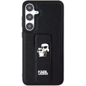 Tok Karl Lagerfeld KLHCS24LGSAKCPK S24 Ultra S928 black hardcase Gripstand Saffiano Karl&Choupette Pins (KLHCS24LGSAKCPK) kép