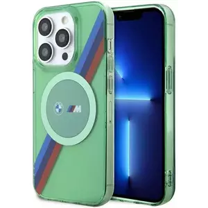 Tok BMW BMHMP15LHDTN iPhone 15 Pro 6.1" green hardcase M Tricolor Stripes MagSafe (BMHMP15LHDTN) kép