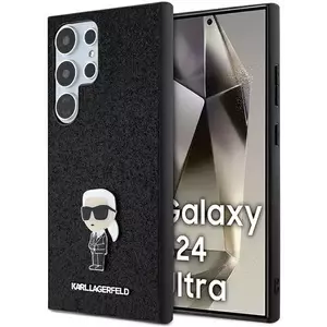 Tok Karl Lagerfeld KLHCS24LGKNPSK S24 Ultra S928 black hardcase Fixed Glitter Ikonik Logo Metal Pin (KLHCS24LGKNPSK) kép