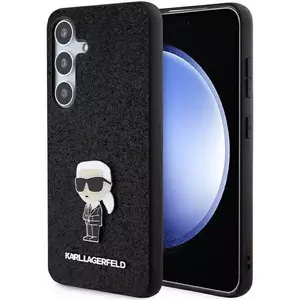 Tok Karl Lagerfeld KLHCS24MGKNPSK S24+ S926 black hardcase Fixed Glitter Ikonik Logo Metal Pin (KLHCS24MGKNPSK) kép