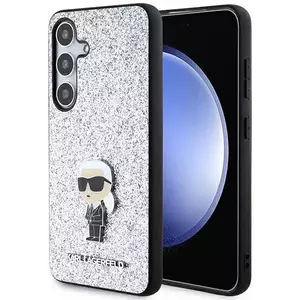 Tok Karl Lagerfeld KLHCS24SGCNPSG S24 S921 silver hardcase Fixed Glitter Ikonik Logo Metal Pin (KLHCS24SGCNPSG) kép