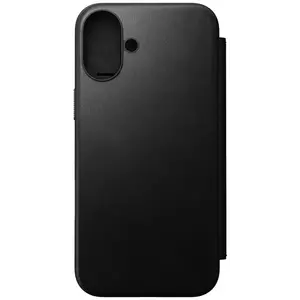 Tok Nomad Modern Leather Folio, black - iPhone 16 Plus (NM01682585) kép