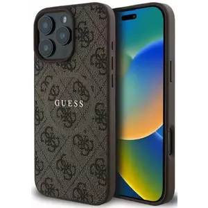 Tok Guess GUHMP16XG4GFRW iPhone 16 Pro Max 6, 9" brown MagSafe PU 4G Ring Classic Logo (GUHMP16XG4GFRW) kép