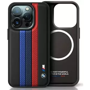 Tok BMW BMHMP16L23PUPTK iPhone 16 Pro 6.3" black hardcase M Perf. Tricolor Printed Stripes MagSafe (BMHMP16L23PUPTK) kép