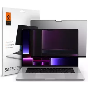 TEMPERED KIJELZŐVÉDŐ FÓLIA Spigen SafeView 1 Pack - MacBook Pro 16" M4 2024/M3 2023/ M2 2023/M1 2021 (AFL06157) kép