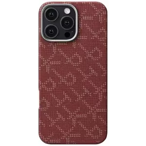 Tok Pitaka Tactile Woven Case, PTK Red/Gold - iPhone 16 Pro (KI1602PTK) kép