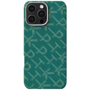 Tok Pitaka Tactile Woven Case, PTK Green/Gold - iPhone 16 Pro Max (KI1601PTKP) kép