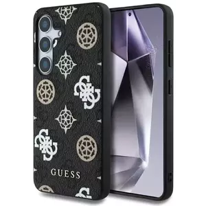 Tok Guess 4G Printed Colored Peony Pattern MagSafe case for Samsung Galaxy S25 black (GUHMS25SP4PWPK) kép