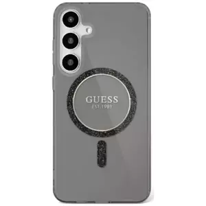 Tok Guess Glitter Circle Classic Logo MagSafe case for Samsung Galaxy S25 black (GUHMS25SHFGEREK) kép