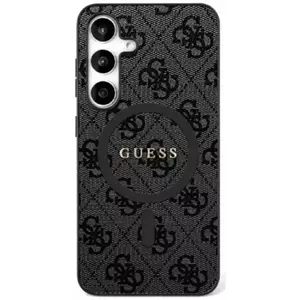 Tok Guess Leather 4G Colored Ring Classic Logo MagSafe Samsung Galaxy S25 case black (GUHMS25SG4GFRK) kép