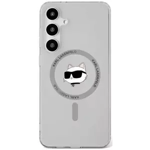 Tok Karl Lagerfeld Button Choupette Head Printed Logo MagSafe Samsung Galaxy S25 case black (KLHMS25SHLSCHK) kép