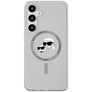 Tok Karl Lagerfeld Button Karl & Choupette Heads Printed Logo MagSafe Samsung Galaxy S25 case black (KLHMS25SHLSKCK) kép