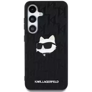 Tok Karl Lagerfeld Leather Monogram Pin Logo Choupette Head Samsung Galaxy S25 Ultra Case Black (KLHCS25LPGKLCHPK) kép