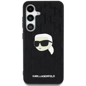 Tok Karl Lagerfeld Leather Monogram Pin Logo Karl Head Samsung Galaxy S25 Ultra Case Black (KLHCS25LPGKLKIPK) kép