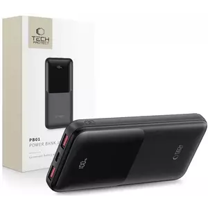 Töltő TECH-PROTECT PB01 POWER BANK 10000MAH 22.5W BLACK (5906302380480) kép