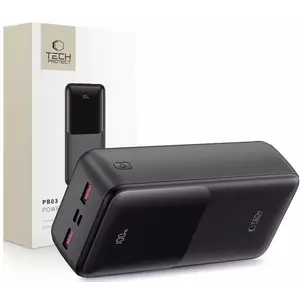 Töltő TECH-PROTECT PB03 POWER BANK 30000MAH 22.5W BLACK (5906302380527) kép